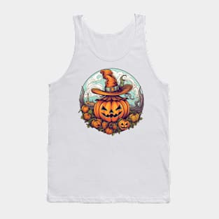 Retro Witchy Halloween #5 Tank Top